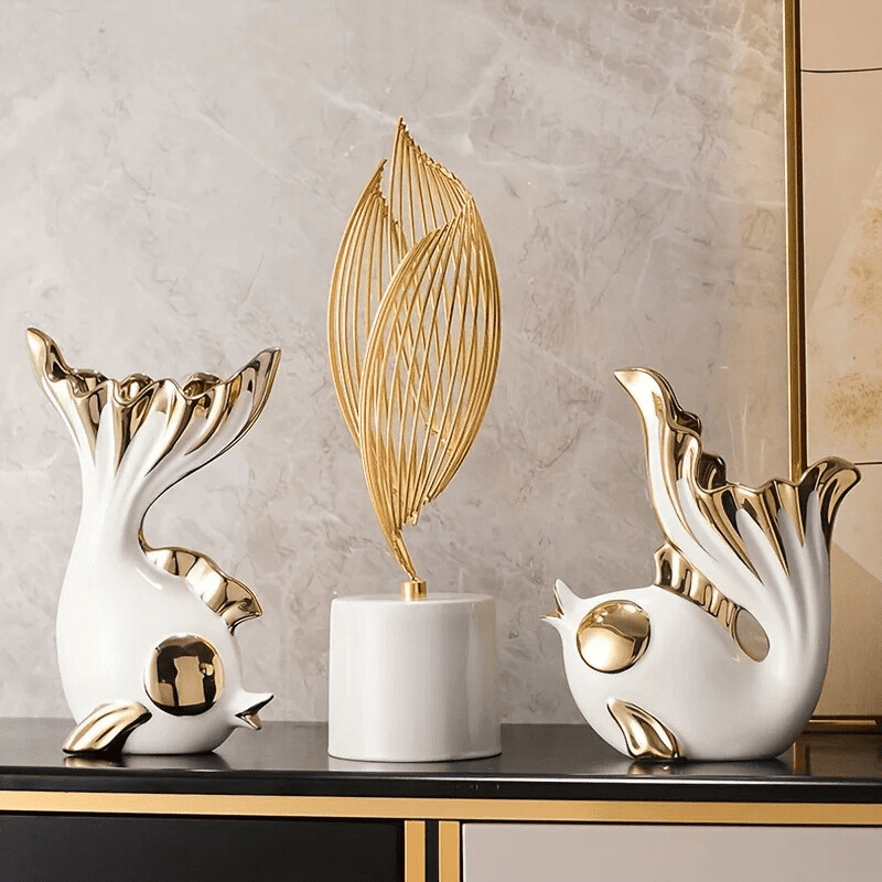 Escultura de Cerâmica Moderna para Decoração de Sala - Arte Contemporânea
