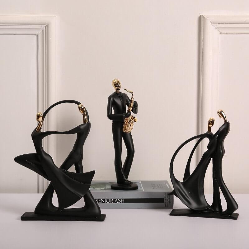 Escultura de Dançarinos em Resina - Arte Decorativa para Casa