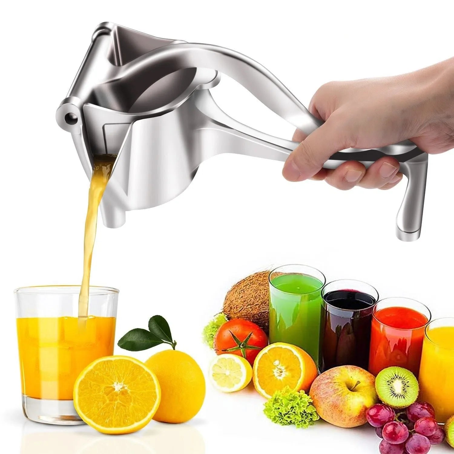 Espremedor Manual de Alumínio - Utensílio de Cozinha para Cítricos