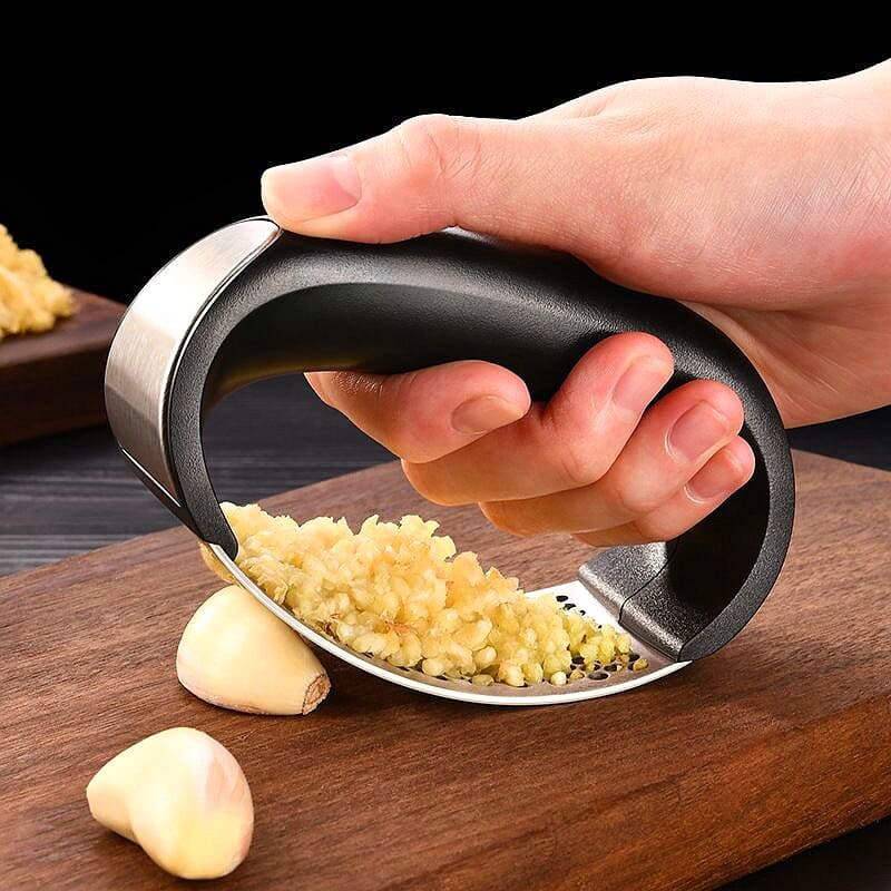 Espremedor de Alho e Amassador de Inox - Utensílio de Cozinha Multifuncional