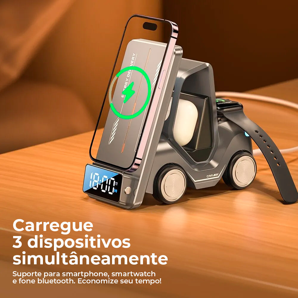 Estação de Carregamento 5 em 1 para Veículos - Carregador Multifuncional
