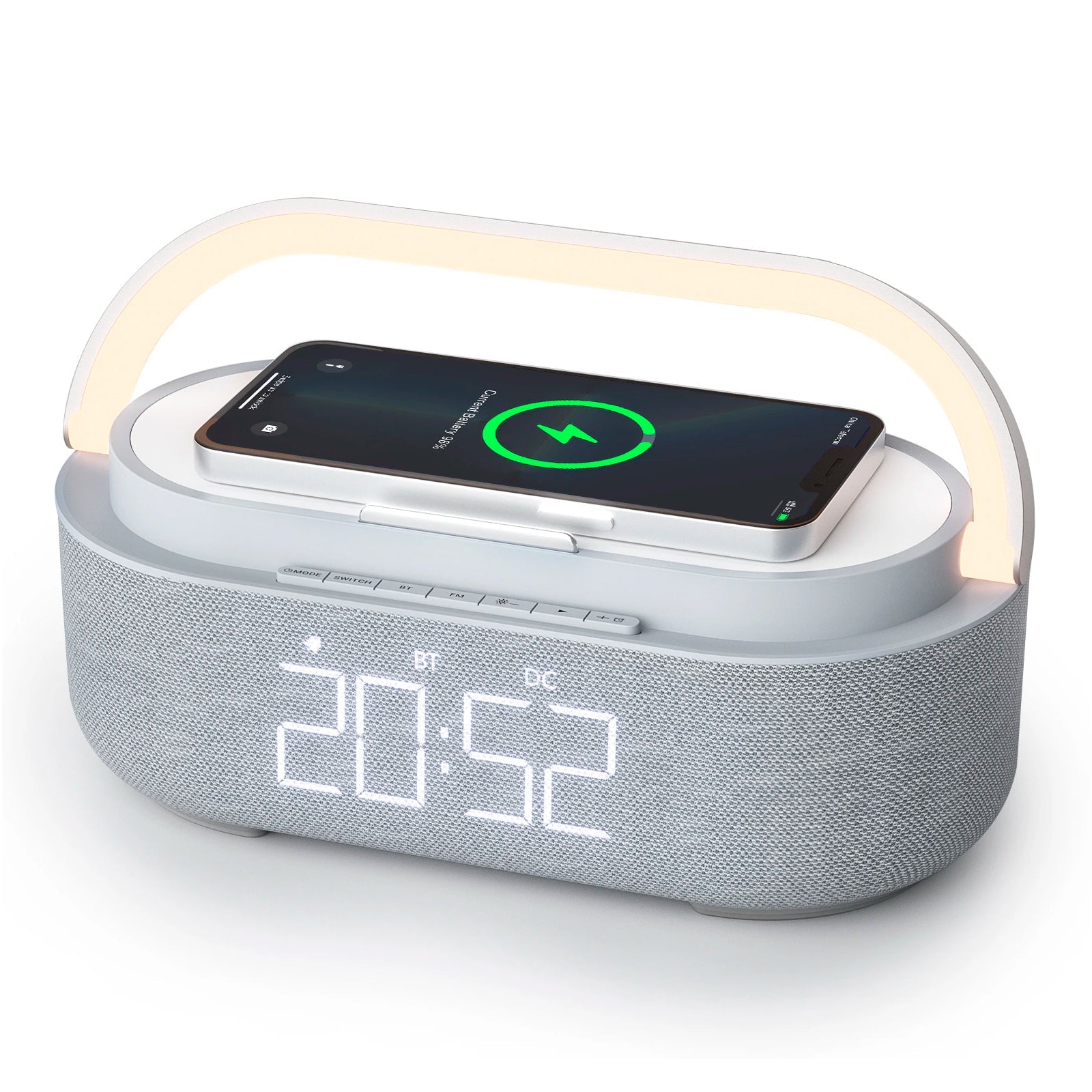 Estação de Carregamento com Despertador Integrado e Alto-falantes Bluetooth