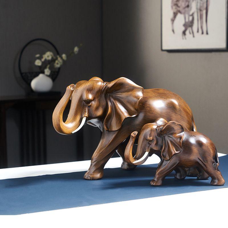 Estatueta de Elefante Clássico em Resina - Decoração de Casa