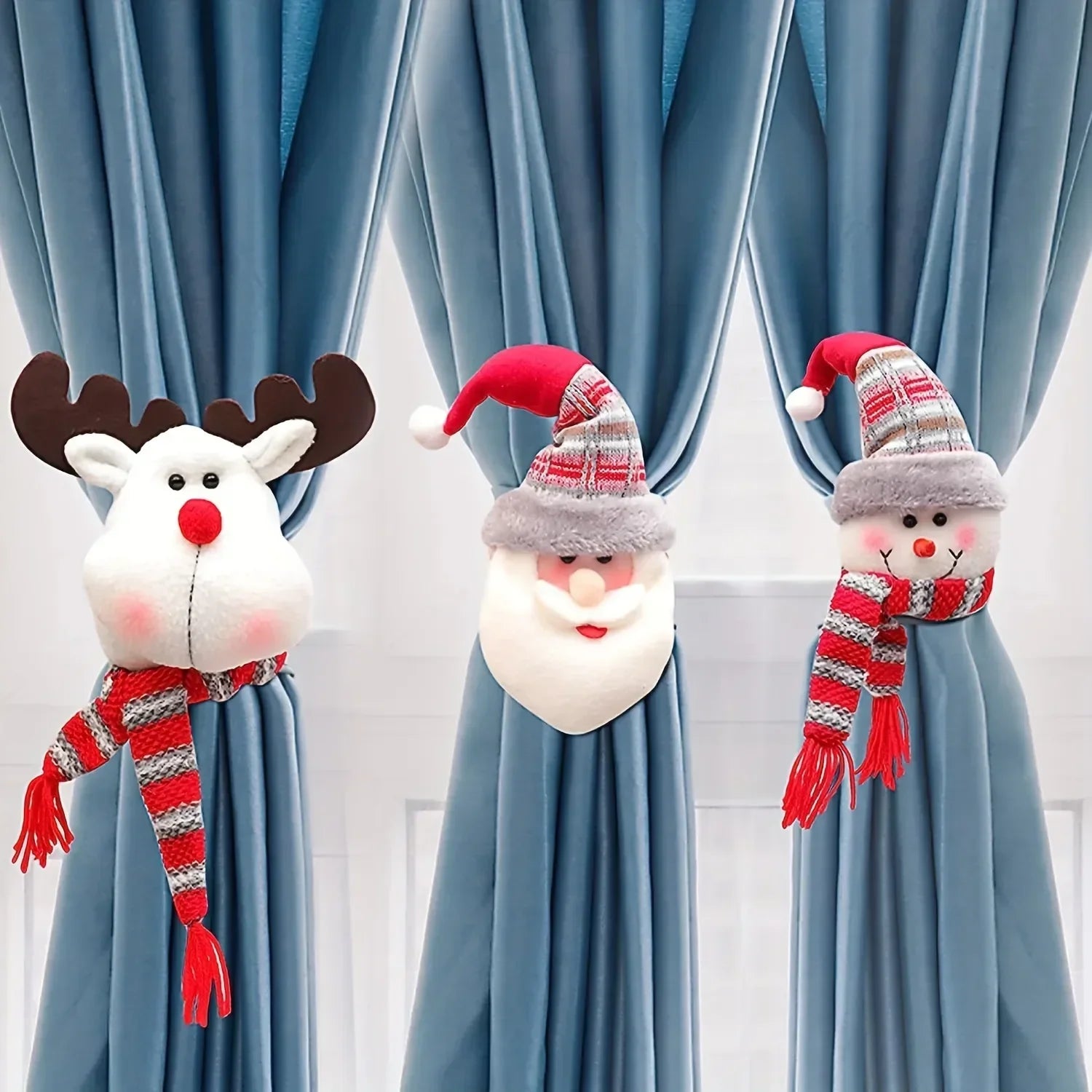 Fivela de Cortina para Decoração de Natal - Enfeite Natalino Festivo