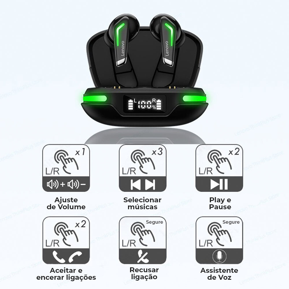 Fone Gamer Bluetooth de Transmissão Rápida GM3 - Headset gamer