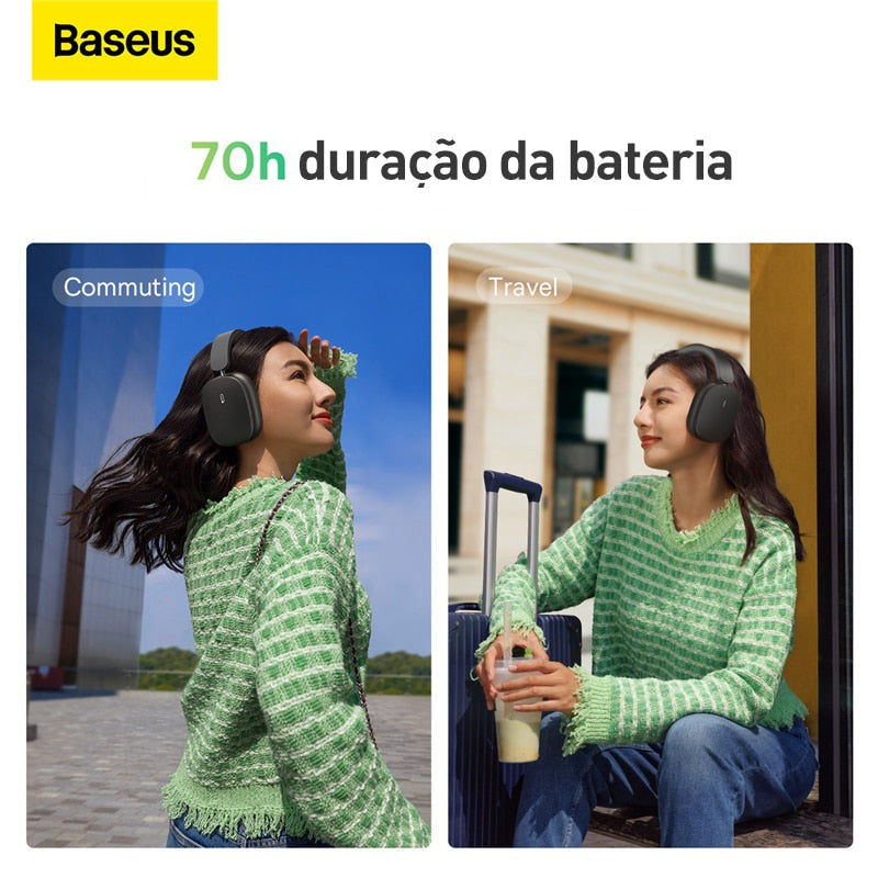 Headphone Fone de ouvido Bluetooth Baseus Bowie H1 True Wireless Original com Cancelamento Ativo