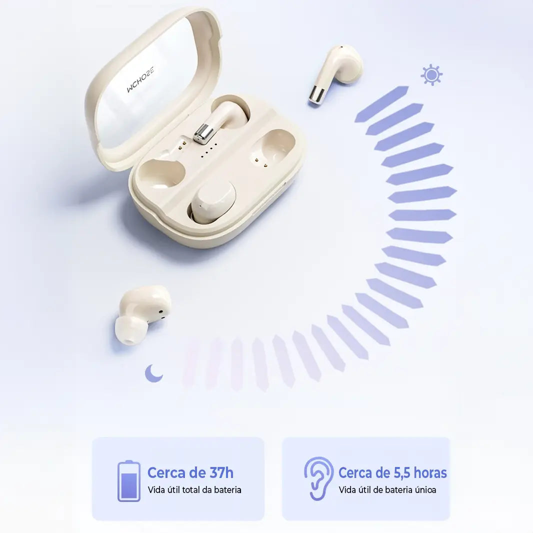 Fone de Ouvido Bluetooth Duplo MCHOSE-MC BH295 com Som Estéreo e Conforto