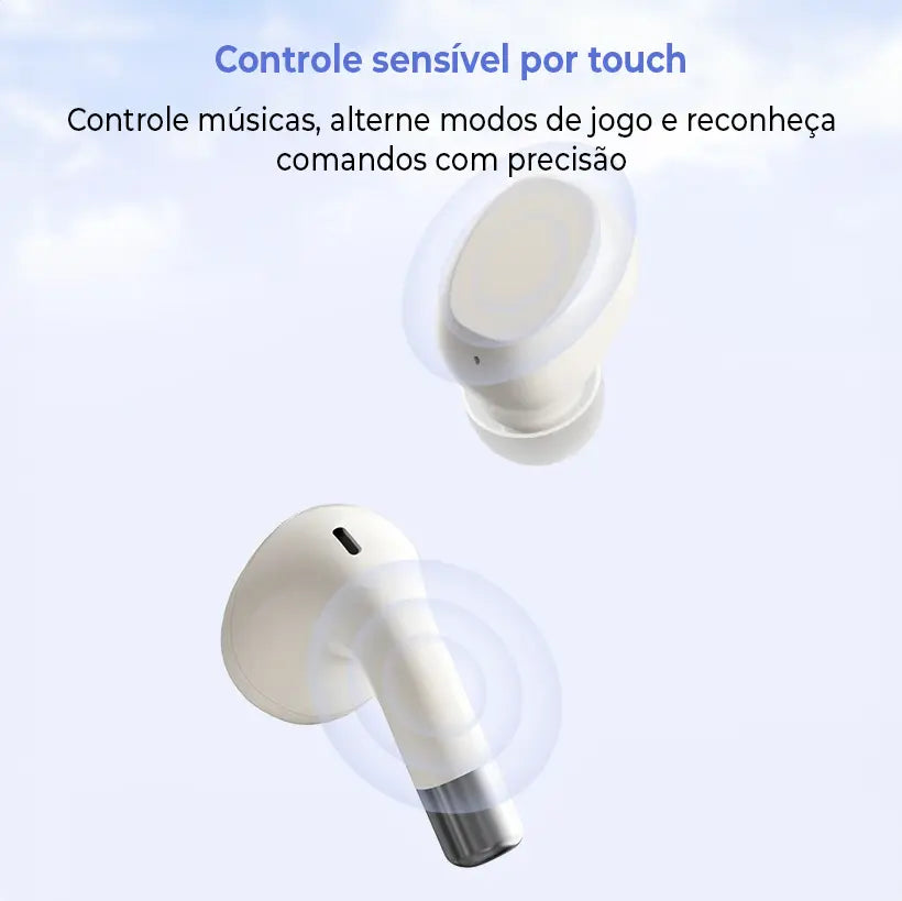 Fone de Ouvido Bluetooth Duplo MCHOSE-MC BH295 com Som Estéreo e Conforto
