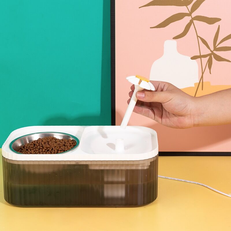 Fonte de Água e Comedouro Automático para Gatos e Cães - Bebedouro e Alimentador