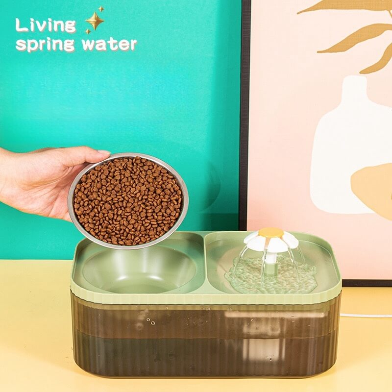 Fonte de Água e Comedouro Automático para Gatos e Cães - Bebedouro e Alimentador