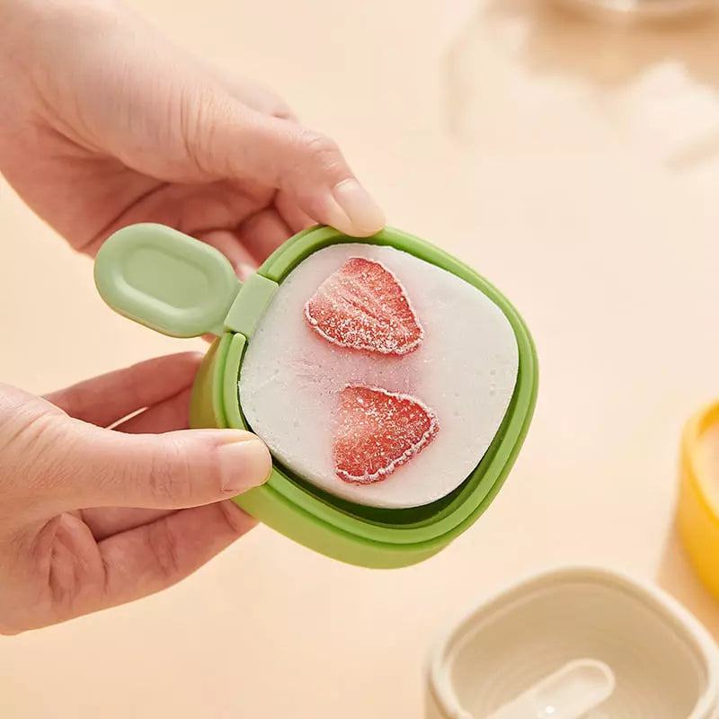 Forma de Picolé de Silicone Flexível para Fazer Sorvete Caseiro