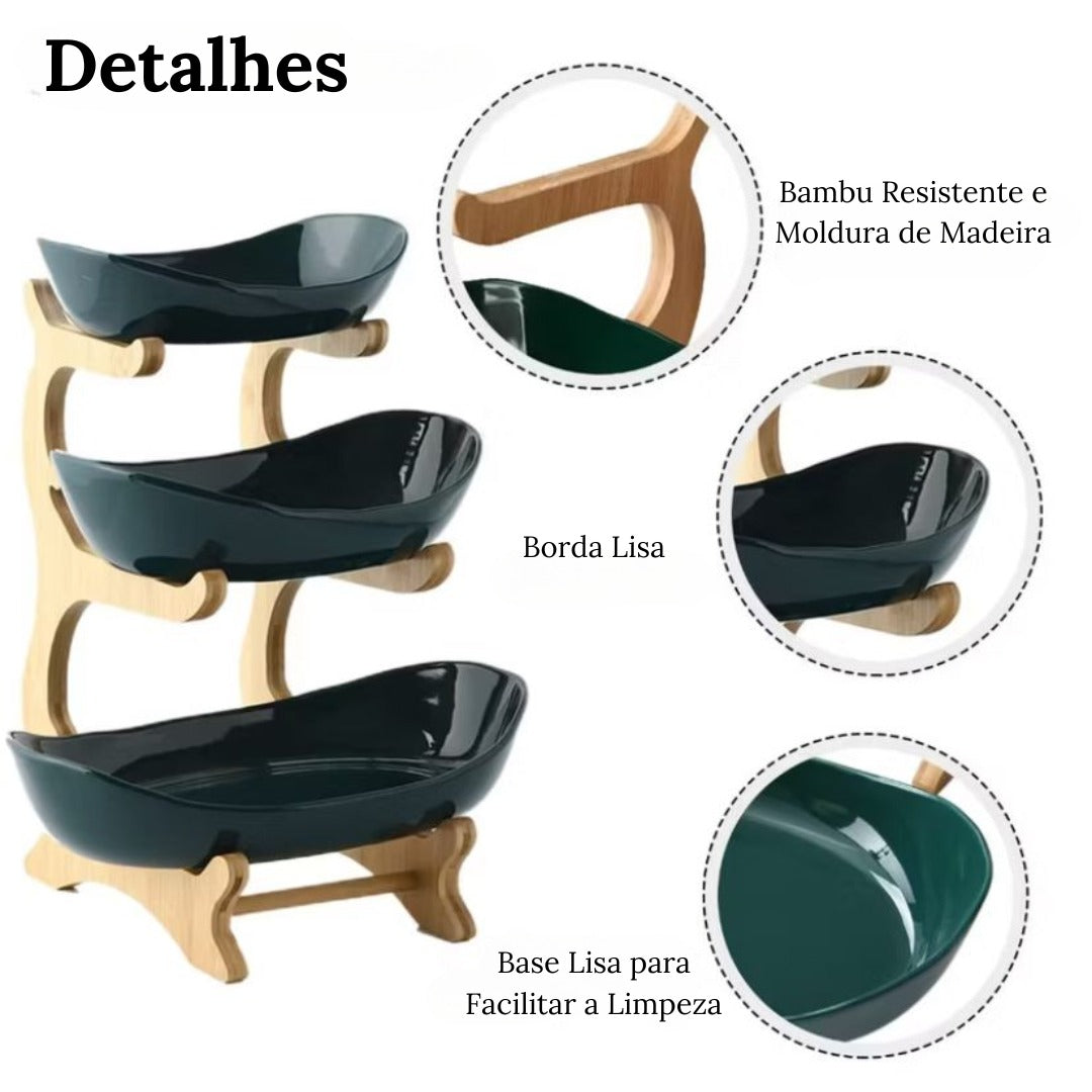 Fruteira de Mesa 2 a 3 Andares Chique e Moderna