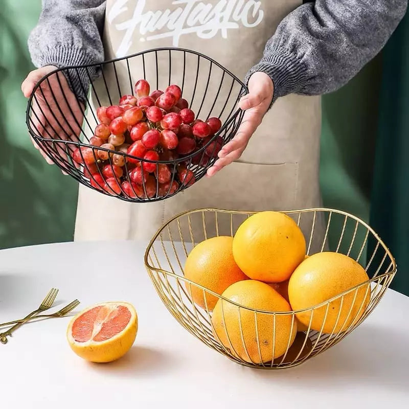 Fruteira de Mesa Centro de Ferro Moderna Decorativa - Cesta de Frutas