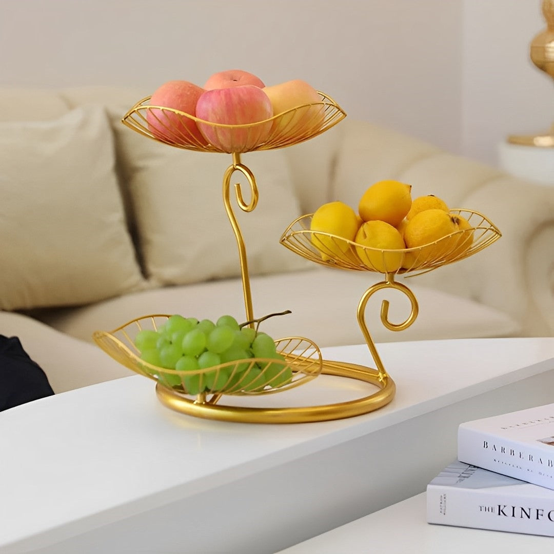 Fruteira de Mesa Moderna em Design Elegante - Organizador de Frutas para Cozinha