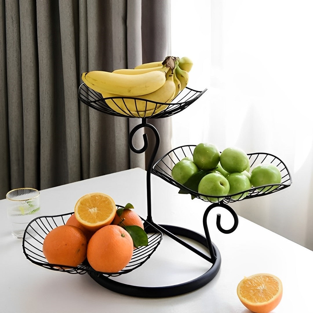Fruteira de Mesa Moderna em Design Elegante - Organizador de Frutas para Cozinha
