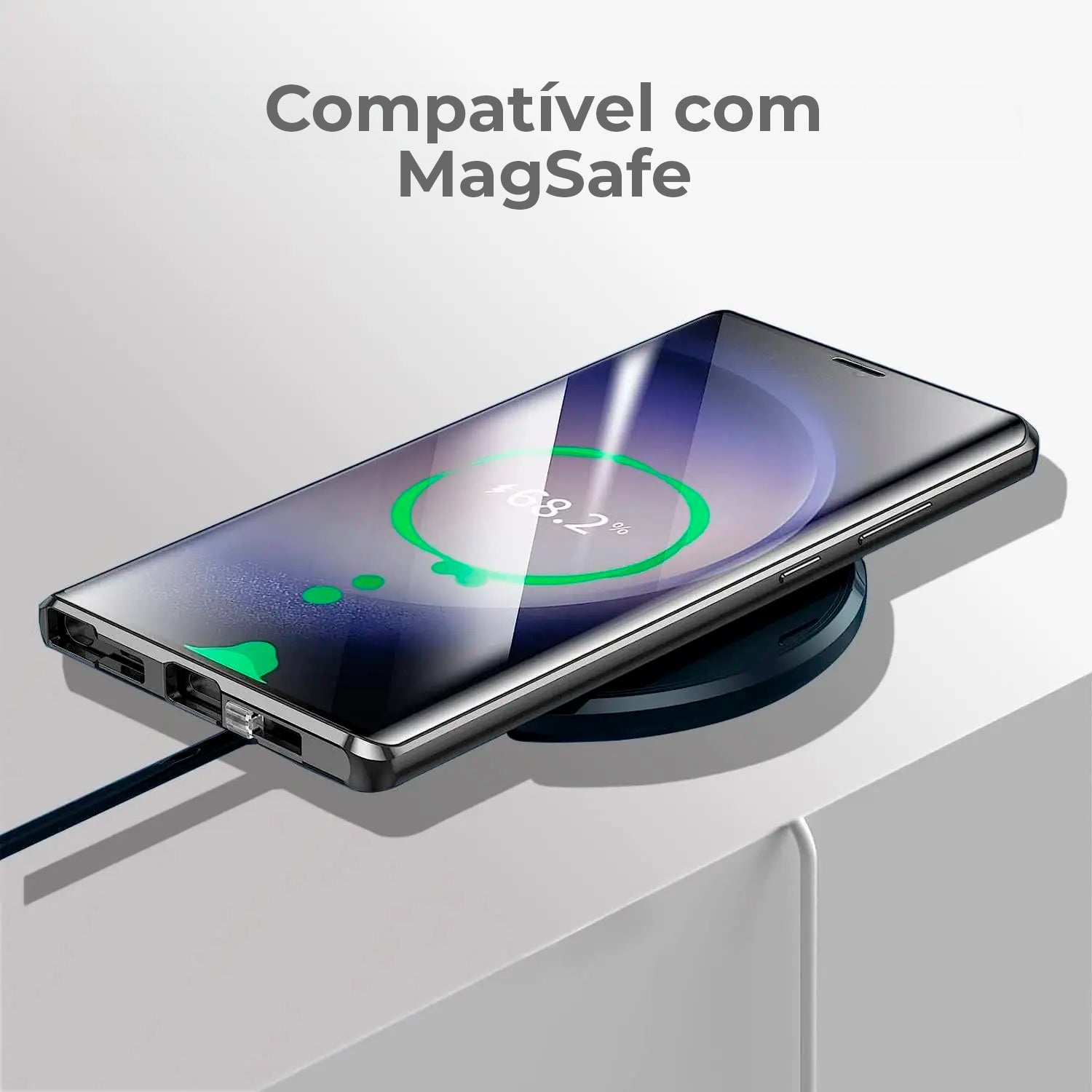 Capa para Celular Samsung Galaxy Magnética Blindada - Proteção Dupla 360º