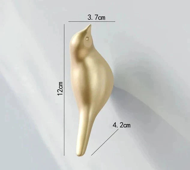 Ganchos de Parede Decorativos em Formato de Pássaros - Conjunto com 1 Peça