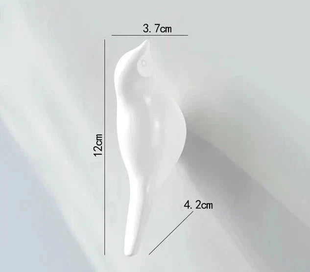 Ganchos de Parede Decorativos em Formato de Pássaros - Conjunto com 1 Peça