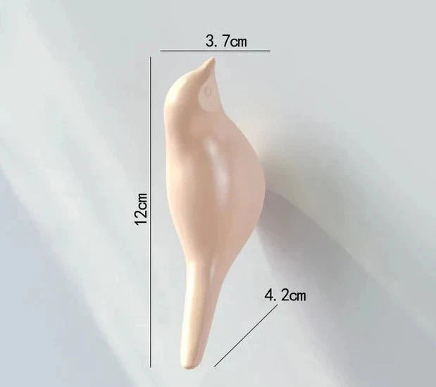 Ganchos de Parede Decorativos em Formato de Pássaros - Conjunto com 1 Peça