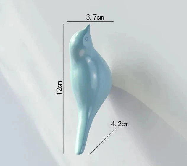 Ganchos de Parede Decorativos em Formato de Pássaros - Conjunto com 1 Peça