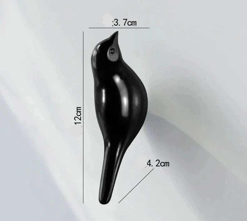 Ganchos de Parede Decorativos em Formato de Pássaros - Conjunto com 1 Peça