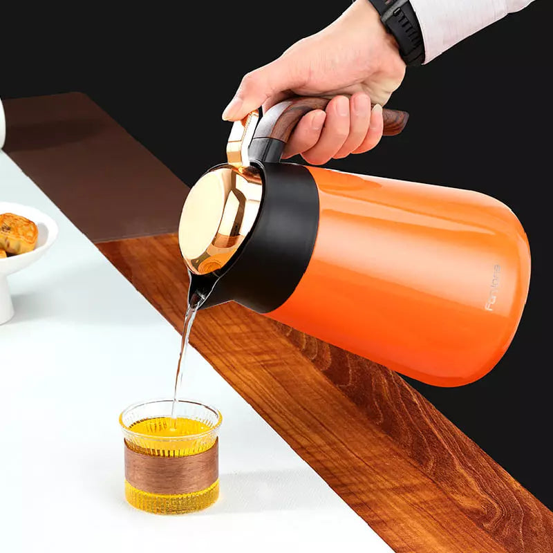 Garrafa Térmica Inox para Café e Chá 1.6L - Isolamento Térmico Eficiente