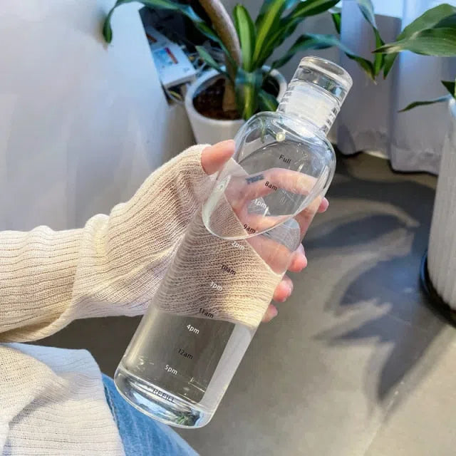 Garrafa de Vidro com Marcador - Capacidade 500ml ou 700ml