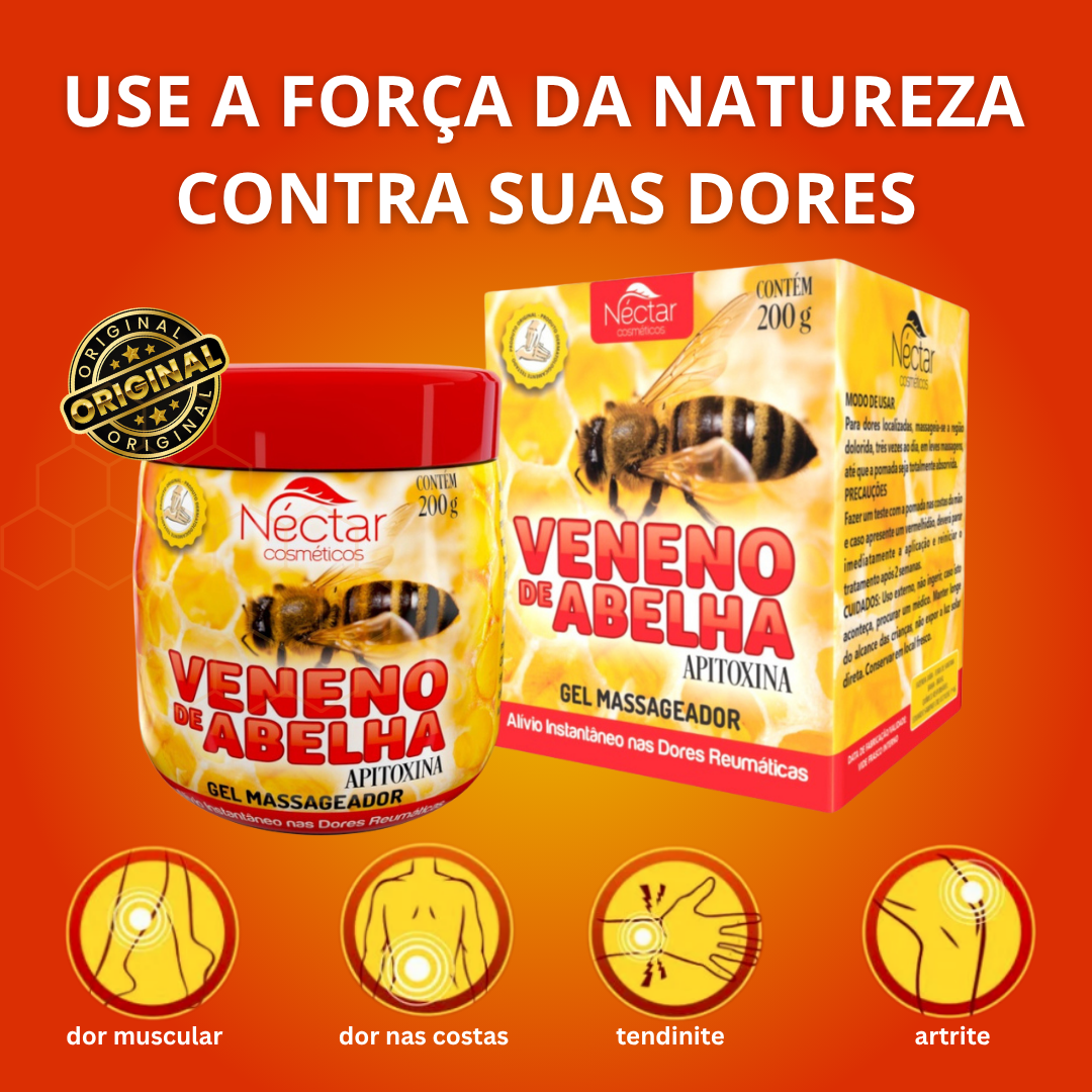 Gel Massageador Veneno de Abelha 200g - O Legítimo