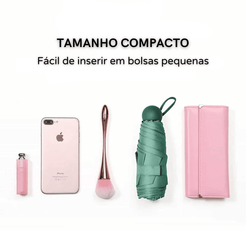 Guarda-chuva Mini Pocket Resistente com Proteção UV