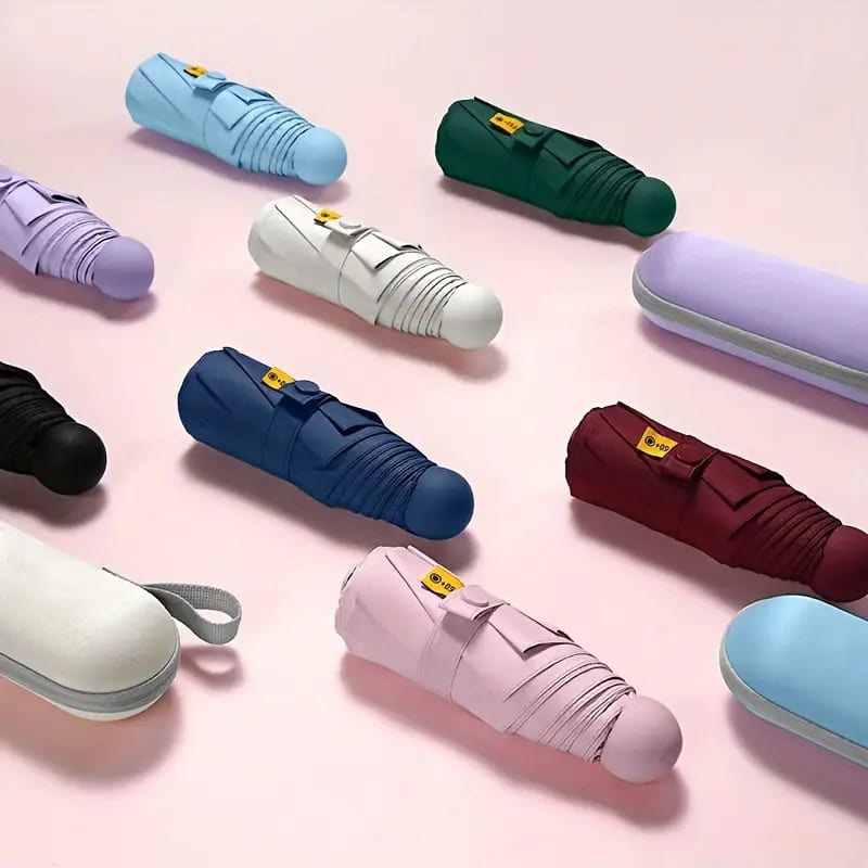 Guarda-chuva Mini Pocket Resistente com Proteção UV