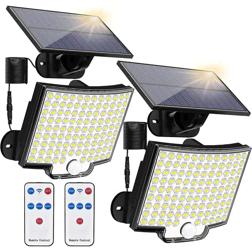Holofote Solar LED 800W Triplo - Iluminação Eficiente para Exteriores - Tech Urbane