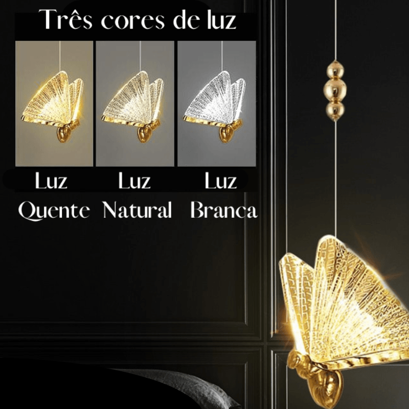 Pendentes em Forma de Borboleta para Sala de Estar - Design Moderno e Elegante