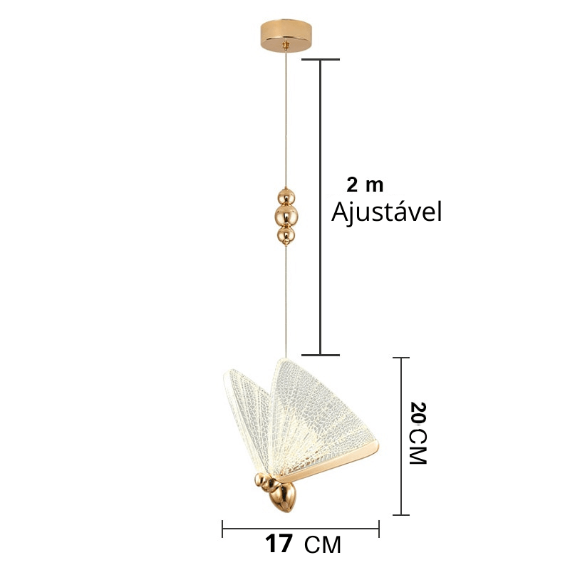 Pendentes em Forma de Borboleta para Sala de Estar - Design Moderno e Elegante