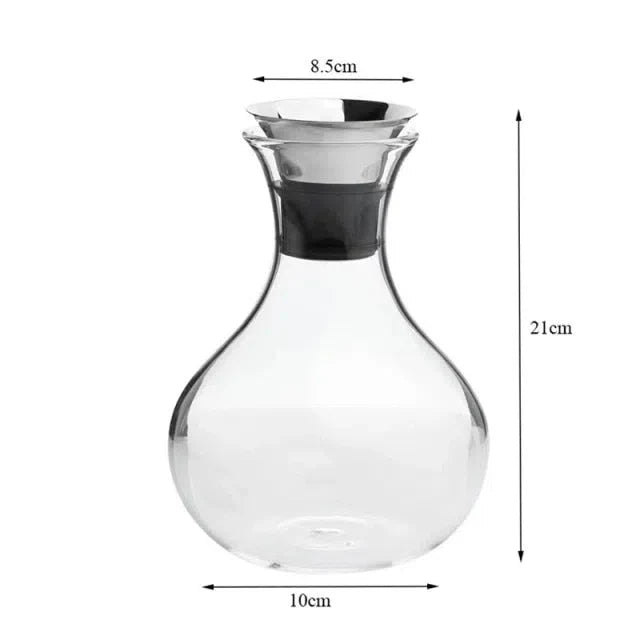 Jarro de Vidro Moderno com Tampa de Aço Inox - Capacidade de 1 Litro ou 1,5 Litro