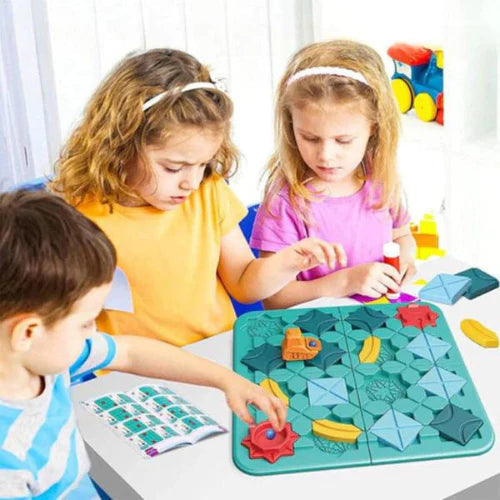 Jogo de Desafios Lógicos Montessori com Carrinho - Brinquedo Educativo SmartPlay