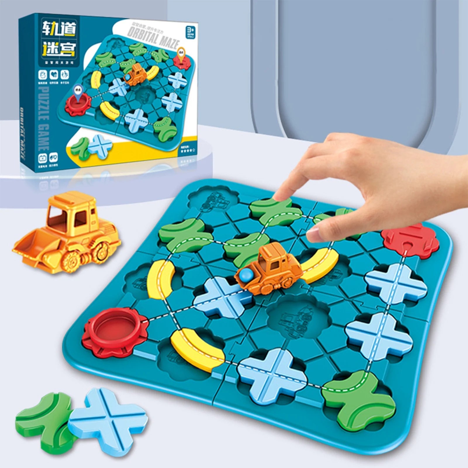 Jogo de Desafios Lógicos Montessori com Carrinho - Brinquedo Educativo SmartPlay