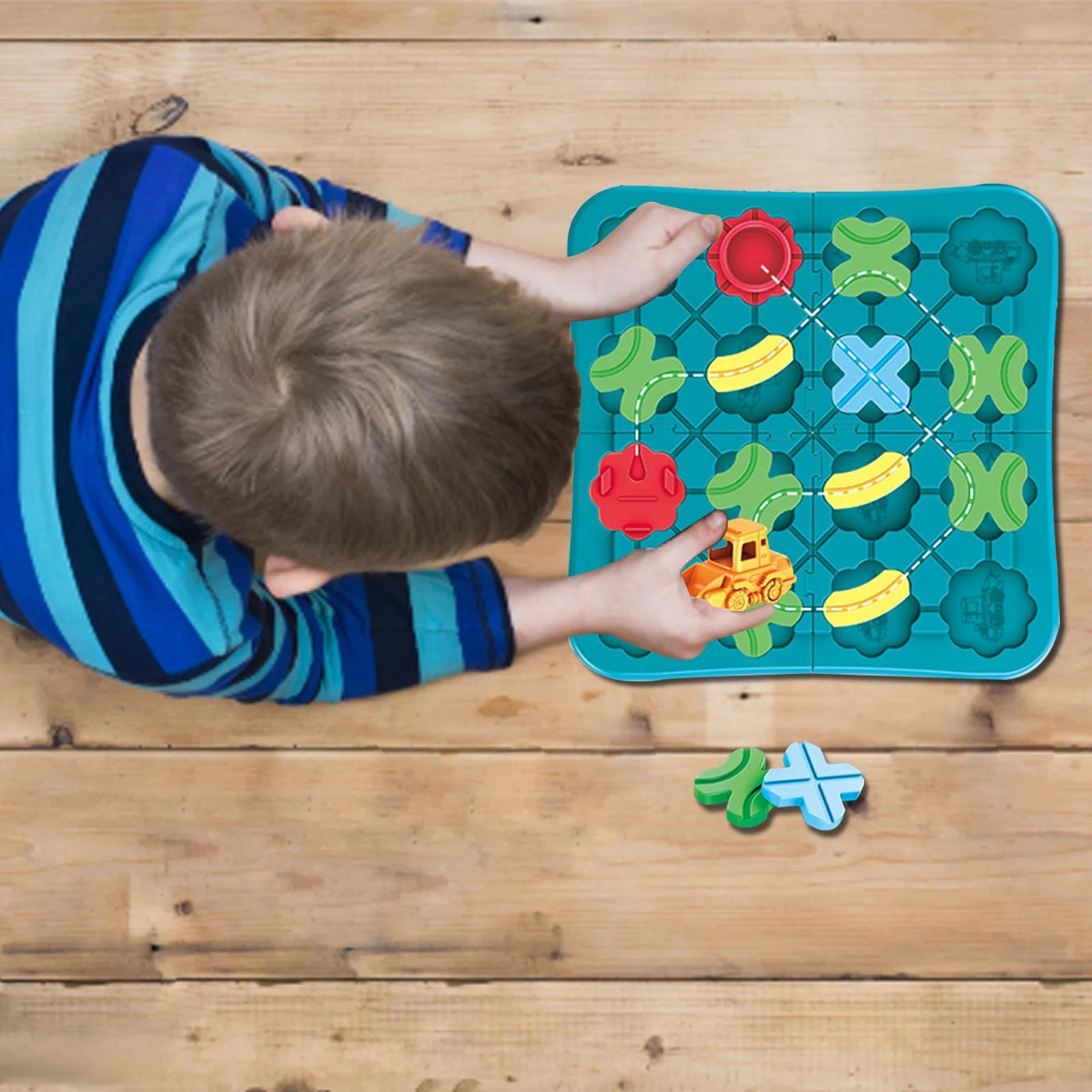 Jogo de Desafios Lógicos Montessori com Carrinho - Brinquedo Educativo SmartPlay