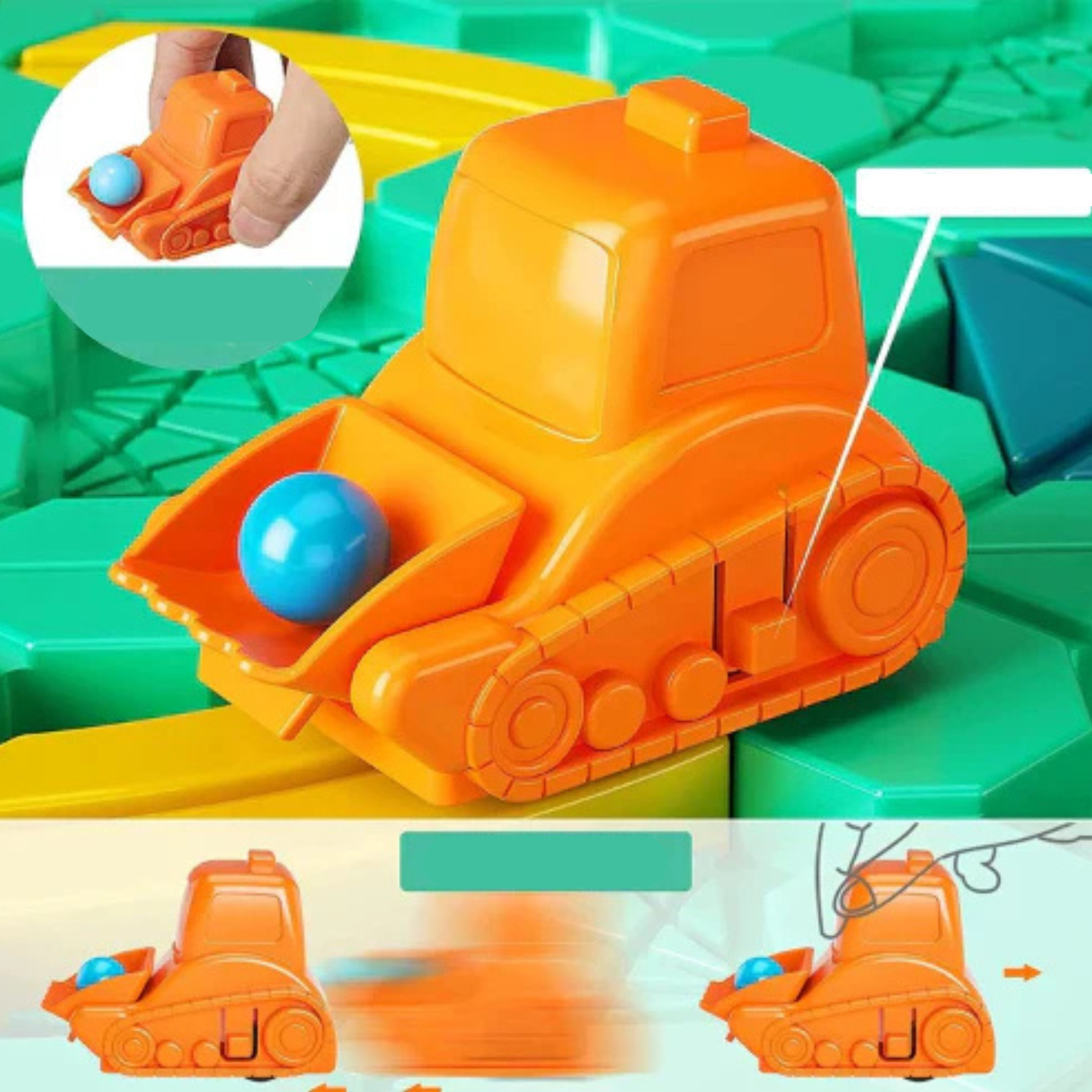 Jogo de Desafios Lógicos Montessori com Carrinho - Brinquedo Educativo SmartPlay