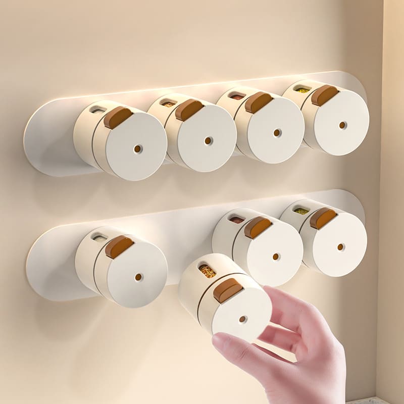 Kit 6 Porta Temperos e Condimentos de Parede Magnético - Organizador de Cozinha