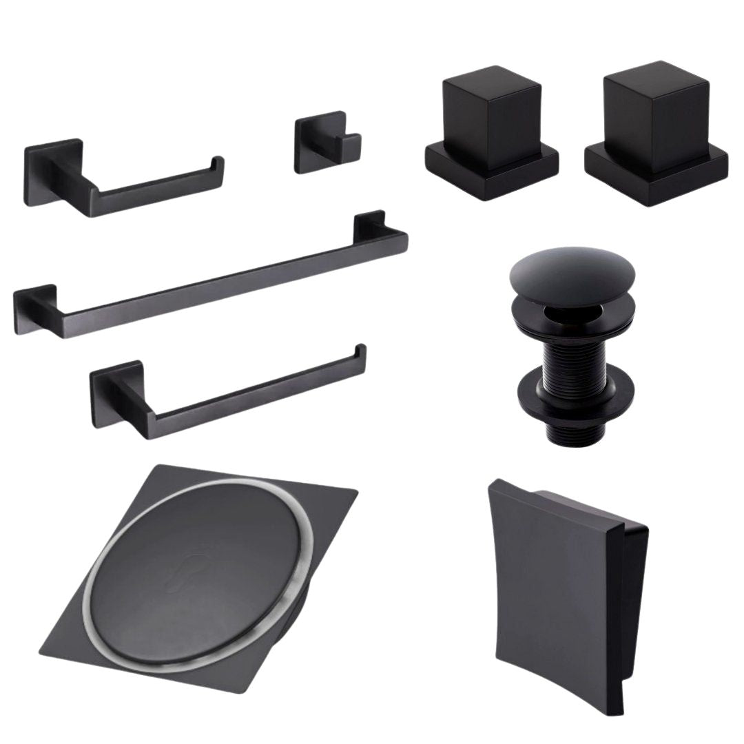 Kit Completo de Acabamentos para Banheiro - Conjunto com 9 Peças Bella Essenza