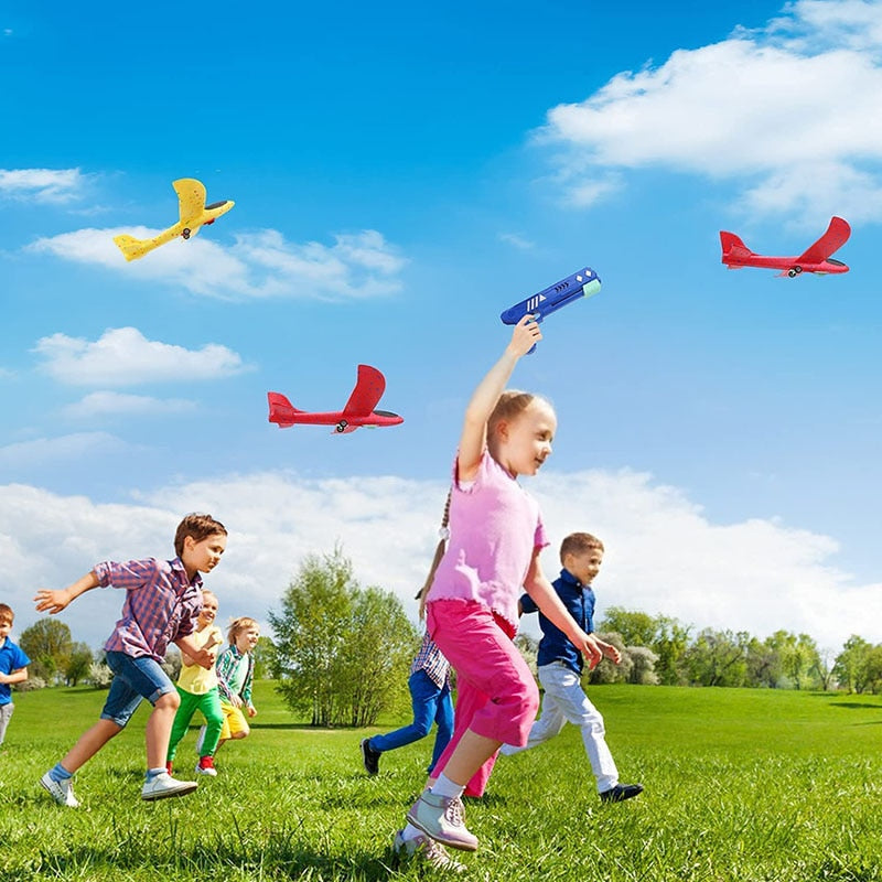 Kit Lançador de Avião com Avião AeroSpeed - Brinquedo de Diversão para Crianças