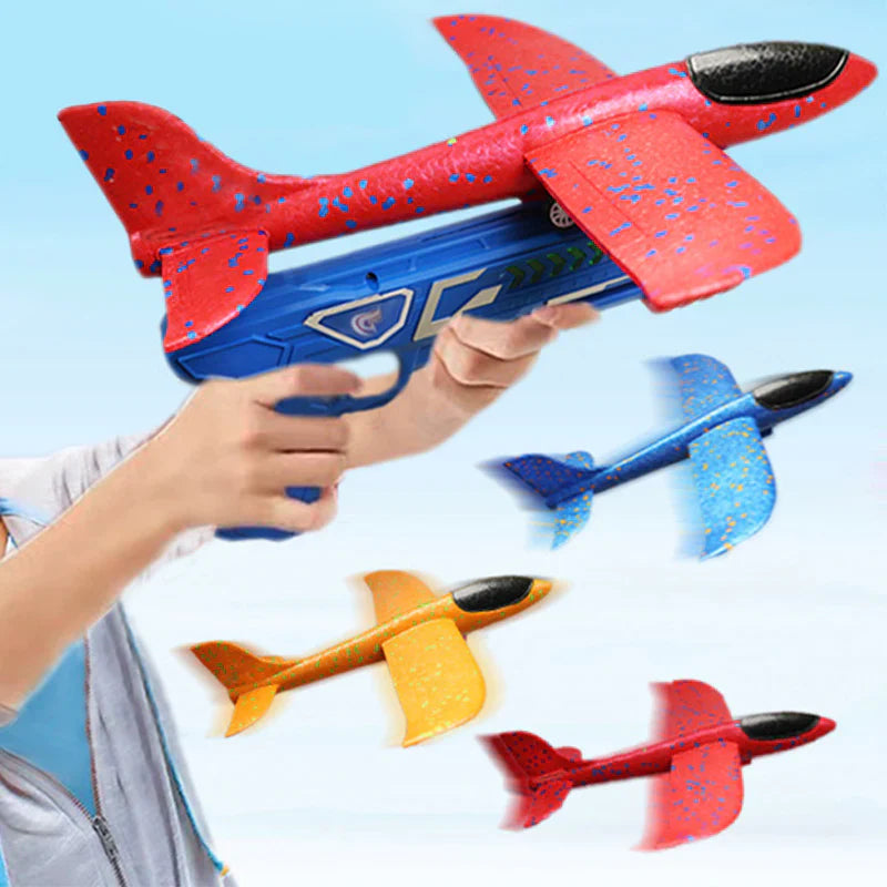 Kit Lançador de Avião com Avião AeroSpeed - Brinquedo de Diversão para Crianças