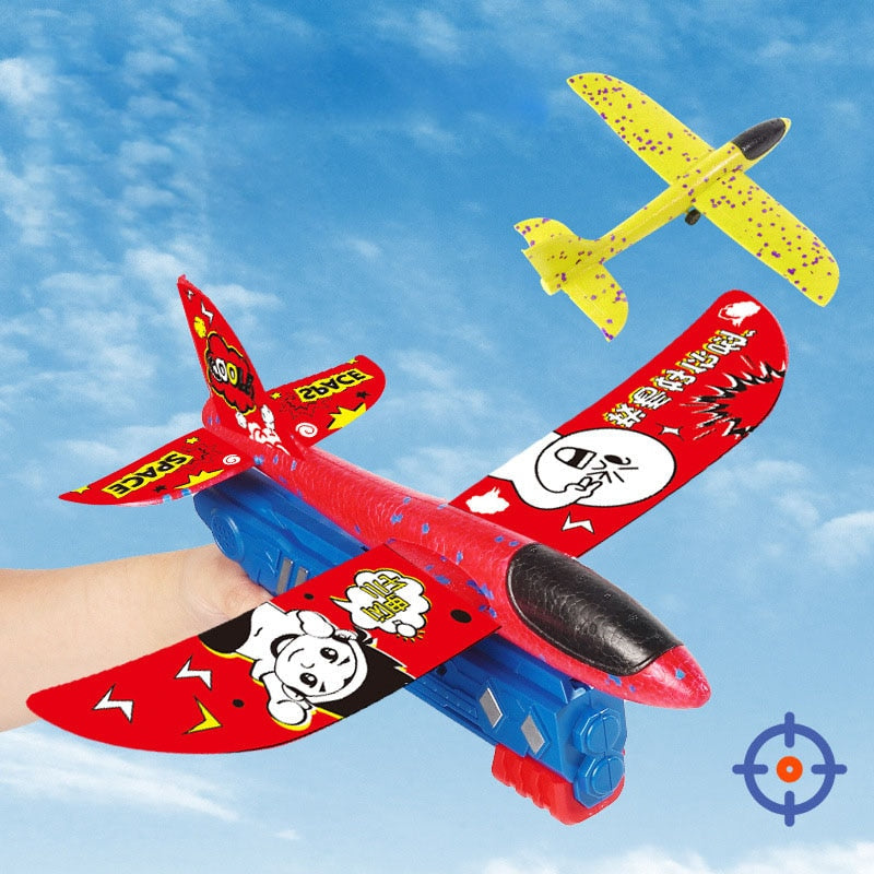 Kit Lançador de Avião com Avião AeroSpeed - Brinquedo de Diversão para Crianças