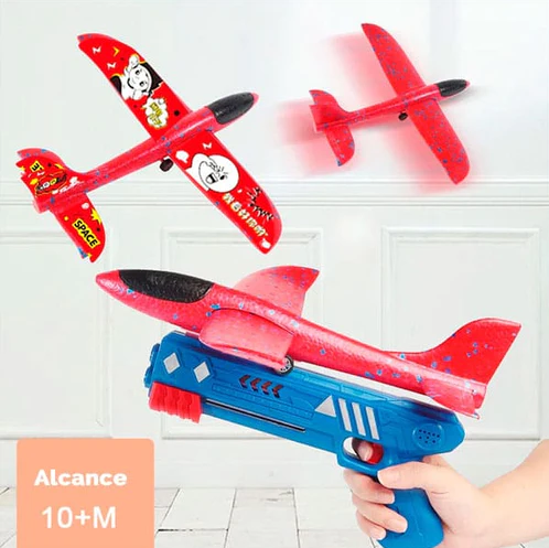 Kit Lançador de Avião com Avião AeroSpeed - Brinquedo de Diversão para Crianças