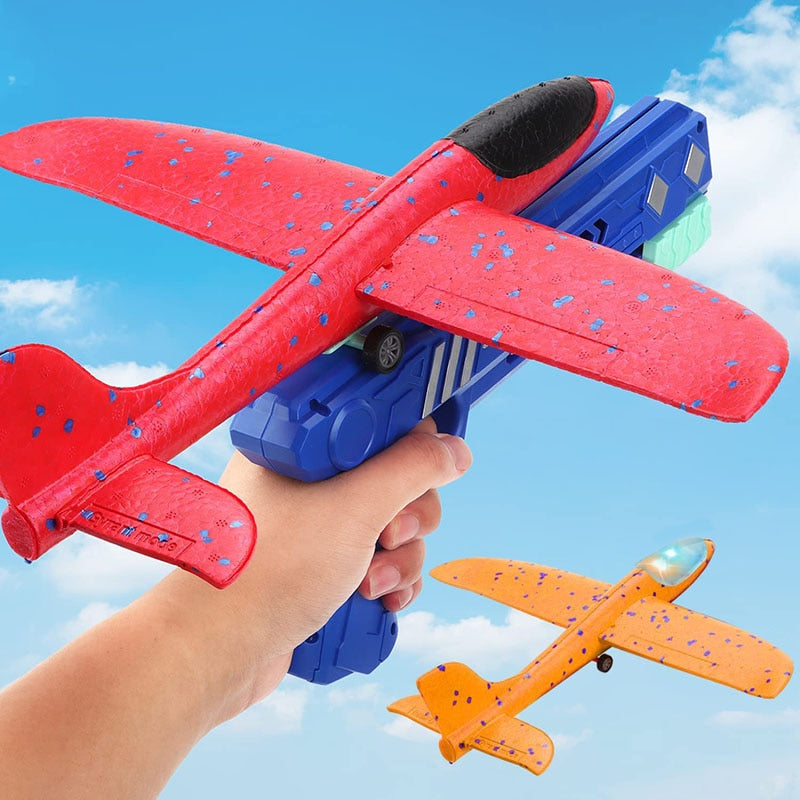 Kit Lançador de Avião com Avião AeroSpeed - Brinquedo de Diversão para Crianças