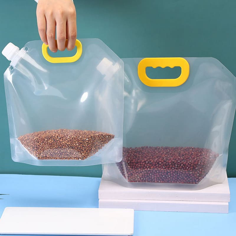 Kit com 10 Sacos de Armazenamento para Alimentos - Dispenser Prático e Reutilizável