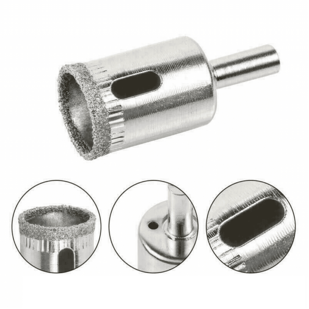 Kit de 10 Brocas com Bicos de Furo Diamantados para Serra Copo