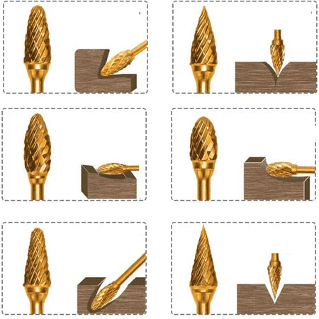 Kit de 10 Limas Rotativas Profissionais para Uso Multiuso