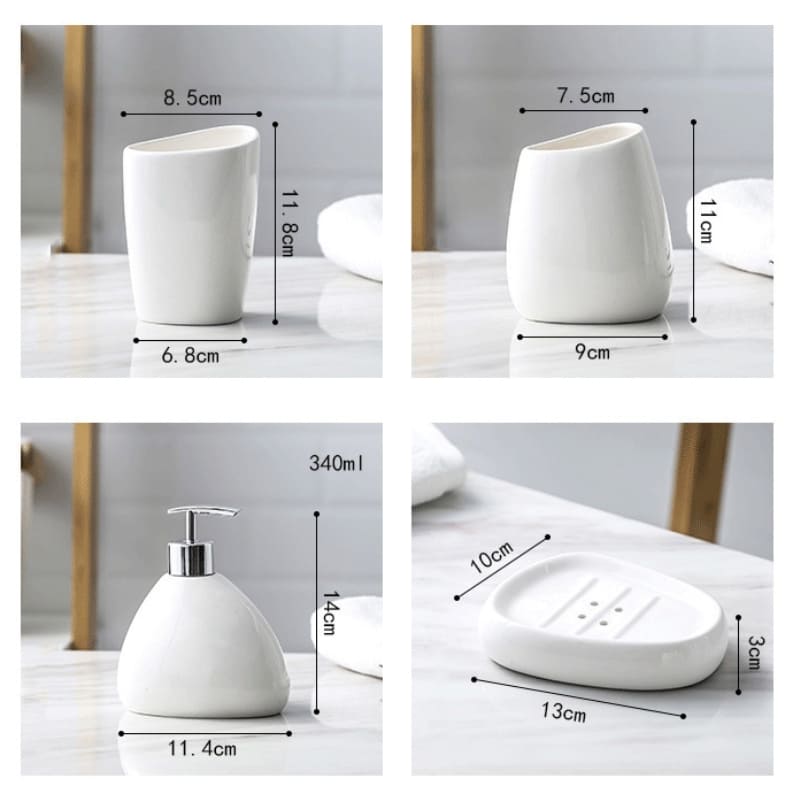 Kit de Acessórios para Banheiro Sofisticado 5 Peças - Conjunto Completo para Decoração