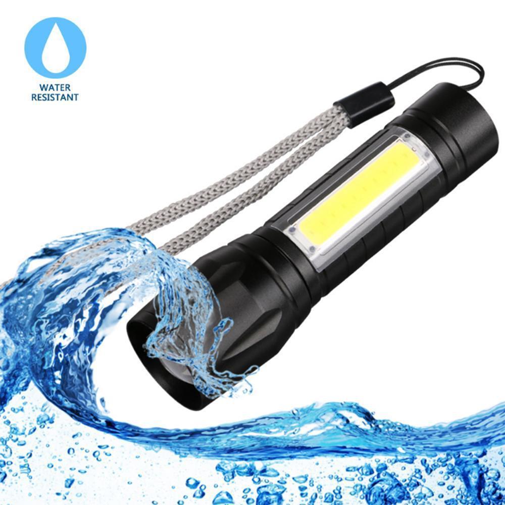 Lanterna Tática Recarregável USB com Super LED e Função Zoom
